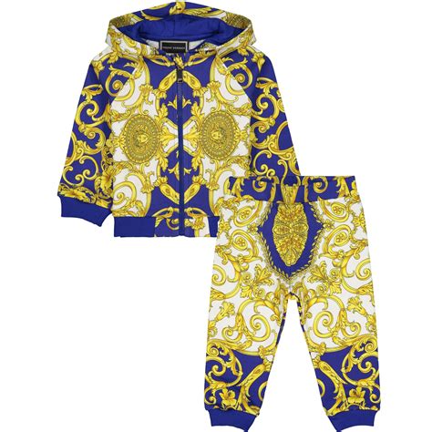 baby blue versace tracksuit|Versace baby girl collection.